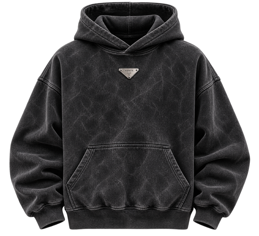 VENTE PARIS – THE ORIGIN | Heavyweight Hoodie – Washed Charcoal