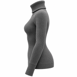 VENTE PARIS – THE ESSENCE | Luxury Ribbed Turtleneck Grey