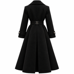 VENTE PARIS – THE ÉLÉGANCE | Luxury Long Coat – Black