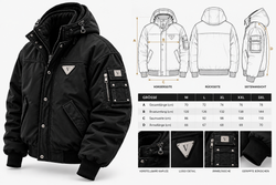 VENTE PARIS – THE SENTINEL | Luxury Technical Bomber Jacket – Black